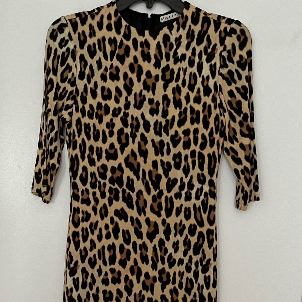 Alice & Olivia Body Con Leopard Dress